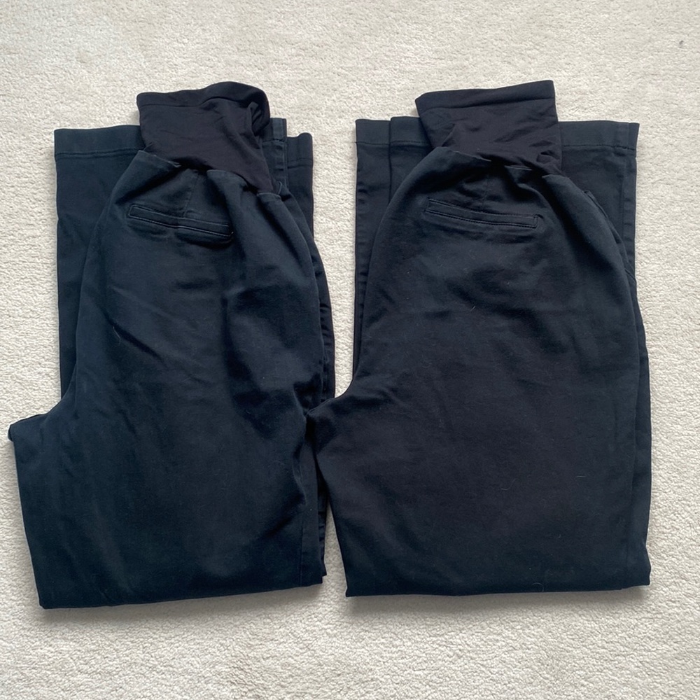 Lot of 2 pairs of women’s plus size 2X maternity pants black